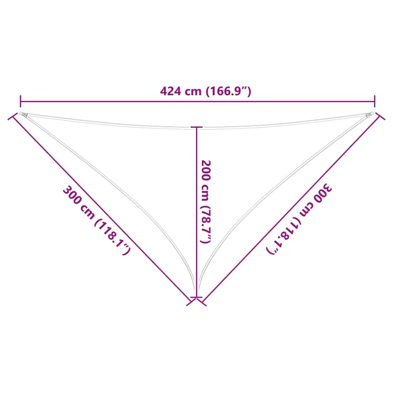 Saulės burė Šviesiai pilka ir balta. 3 x 3 x 4,24 m