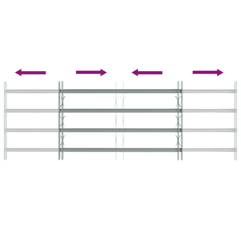Saugumo grotelės langams su 4 kryžmėmis 3 pcs 930-1740 mm