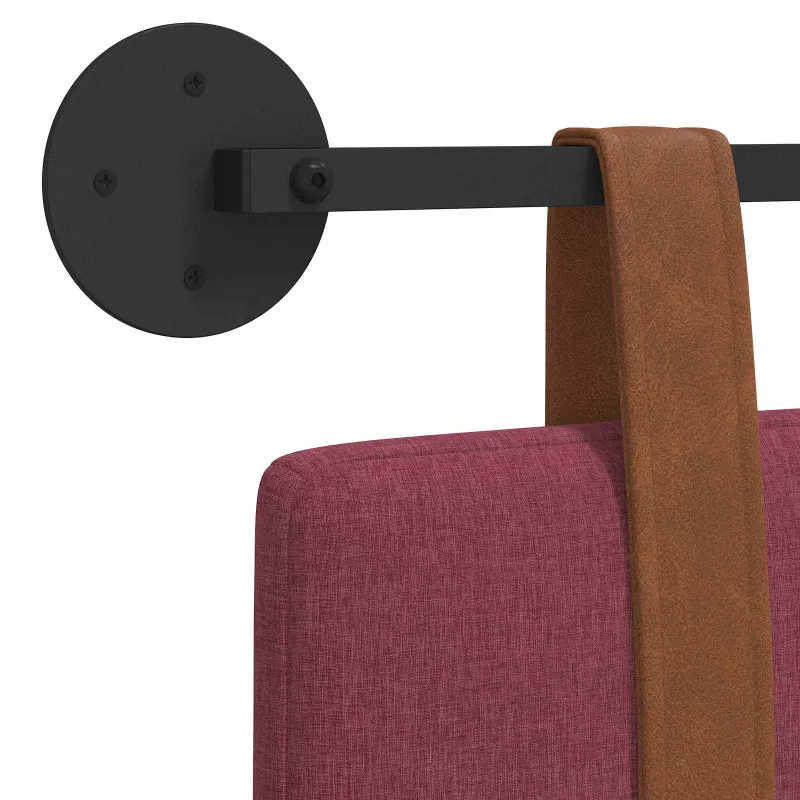 Kabantysis galvūgalis Vyno raudona 150 x 55 x 5 cm Antikinis PU