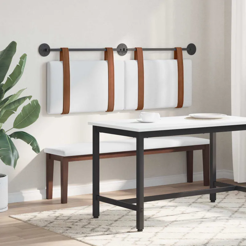 Kabantysis galvūgalis Baltas 150 x 55 x 5 cm Antikinis PU