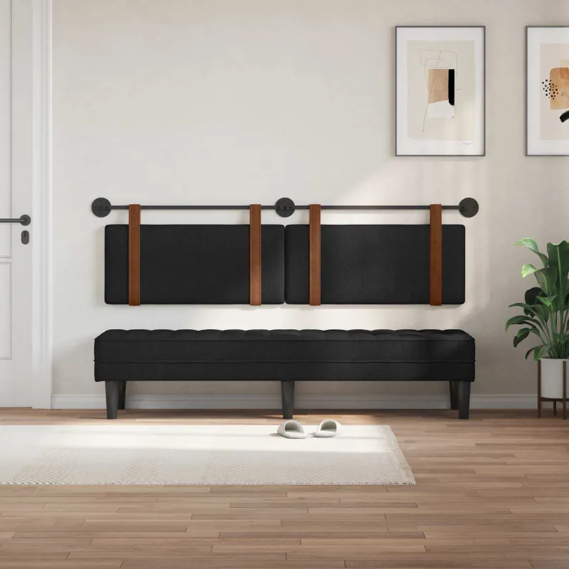 Kabantysis galvūgalis Juodas 190 x 55 x 5 cm Antikinis PU