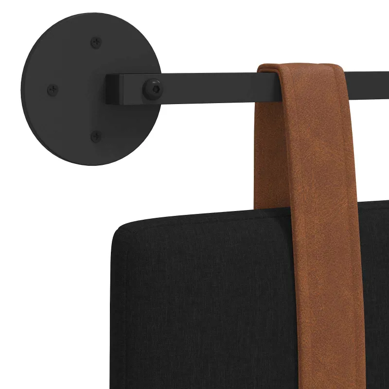 Kabantysis galvūgalis Juodas 190 x 55 x 5 cm Antikinis PU
