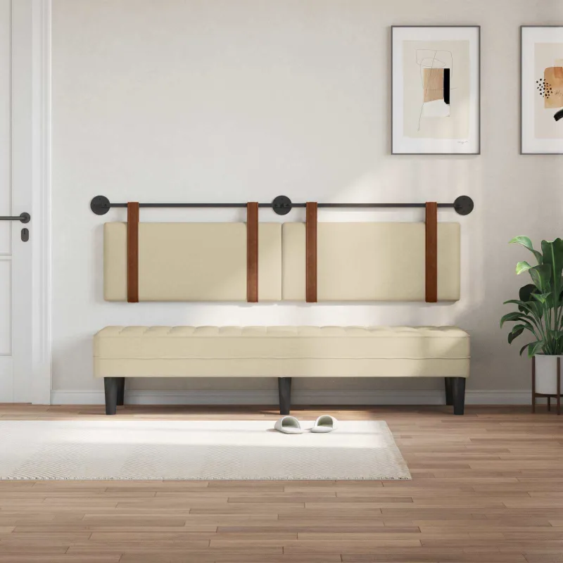 Kabantysis galvūgalis Kreminė 190 x 55 x 5 cm Antikinis PU