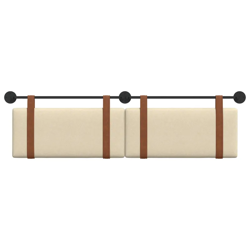 Kabantysis galvūgalis Kreminė 190 x 55 x 5 cm Antikinis PU