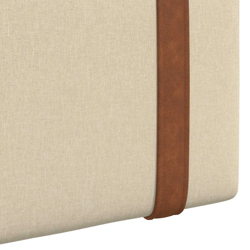 Kabantysis galvūgalis Kreminė 190 x 55 x 5 cm Antikinis PU