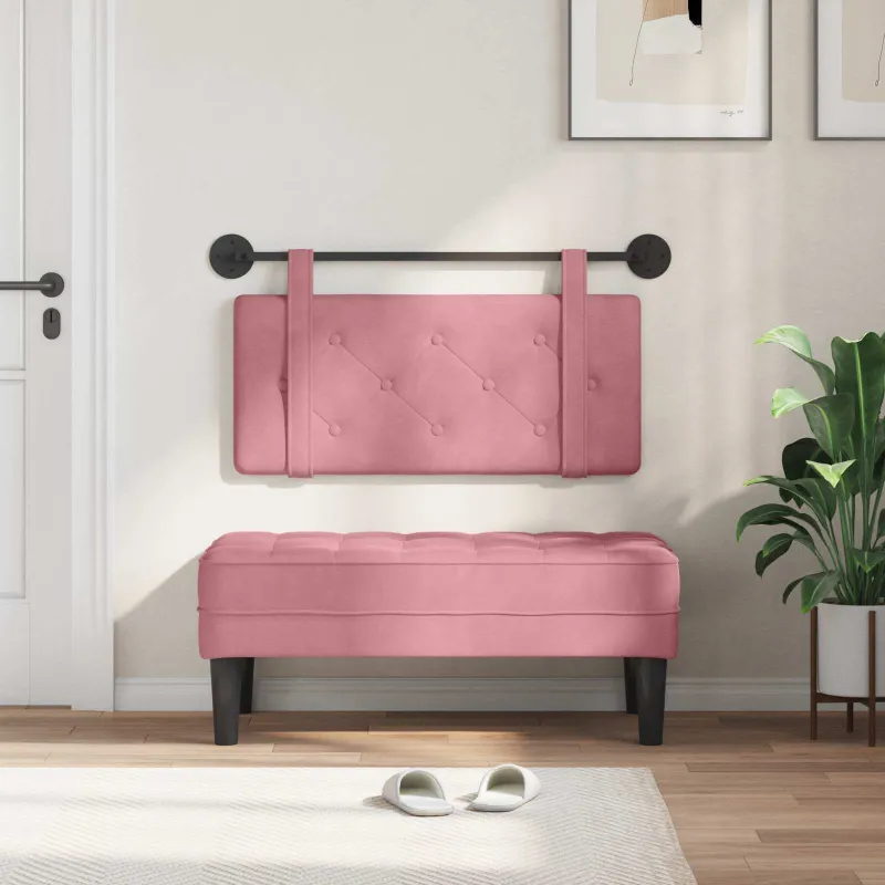Pakabinamas lovos galvūgalis Rožinė Aksomas