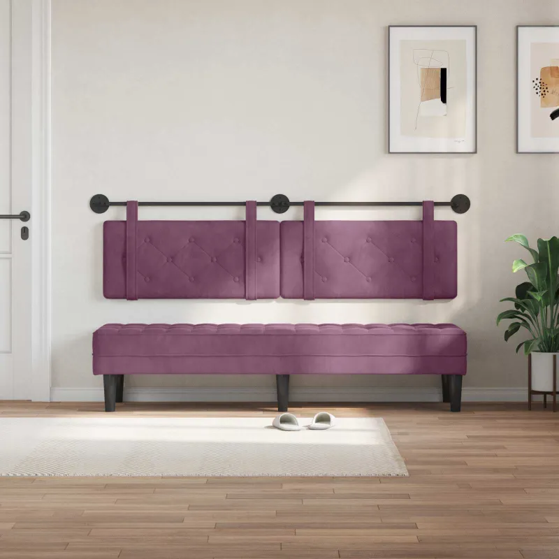 Pakabinamas lovos galvūgalis Violetinė Aksomas