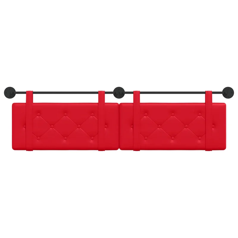Pakabinamas lovos galvūgalis Raudona Dirbtinė oda