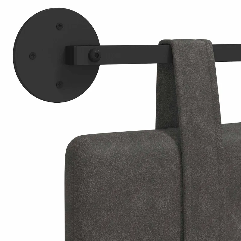 Pakabinamas lovos galvūgalis Juodas Antikinis PU