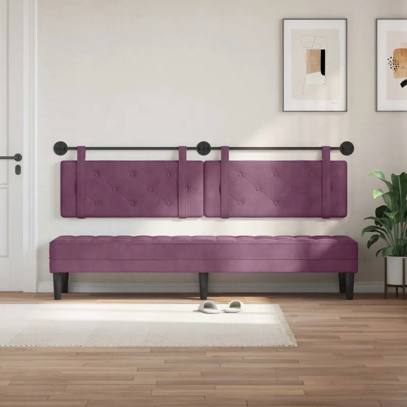 Pakabinamas lovos galvūgalis Violetinė Aksomas