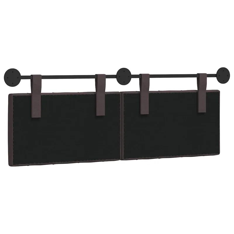 Pakabinamas lovos galvūgalis Tamsiai rudas Audinys