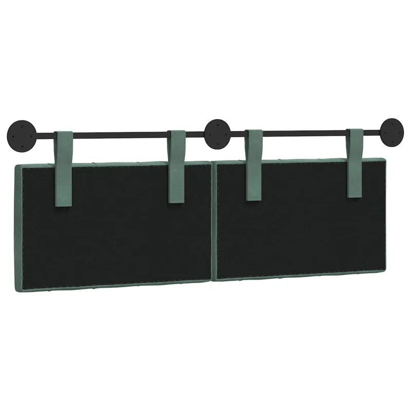 Pakabinamas lovos galvūgalis Su LED šviesa Jūrinė žalia Aksomas