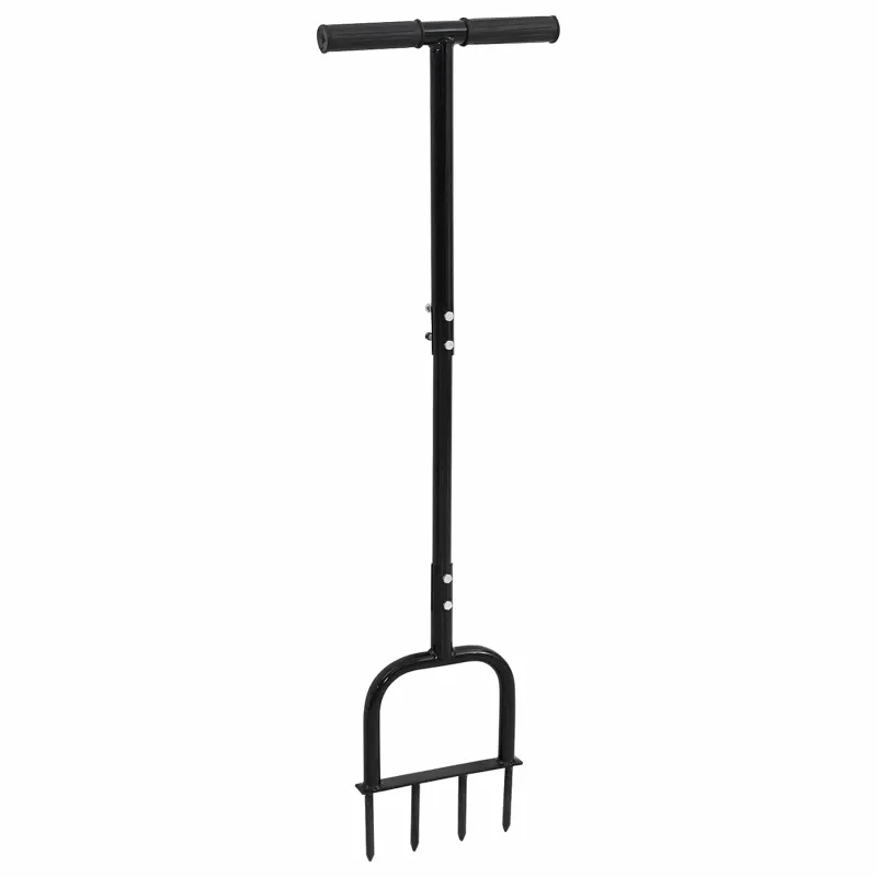 Žolės aeratorius Juodas 95 x 27 cm Plastmasė