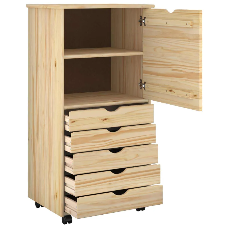Ratuotas kabinetas Ruda 53 x 39 x 103 cm Kietas pušies medis
