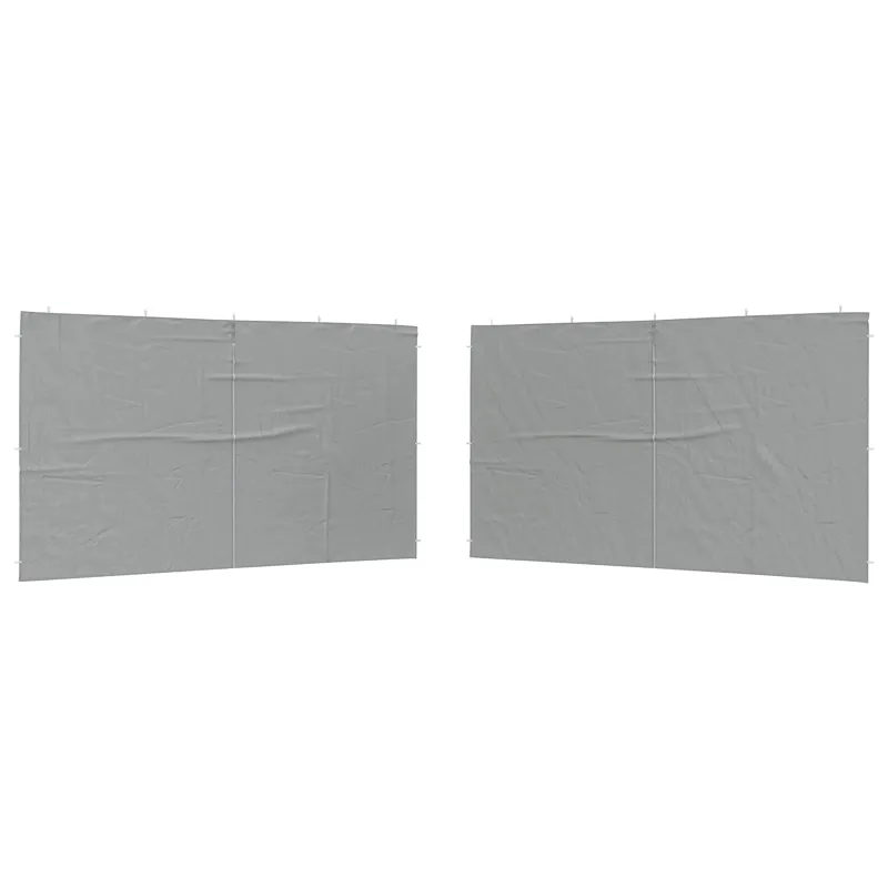 Šventinės palapinės šoninė siena 2 pcs Šviesiai pilka