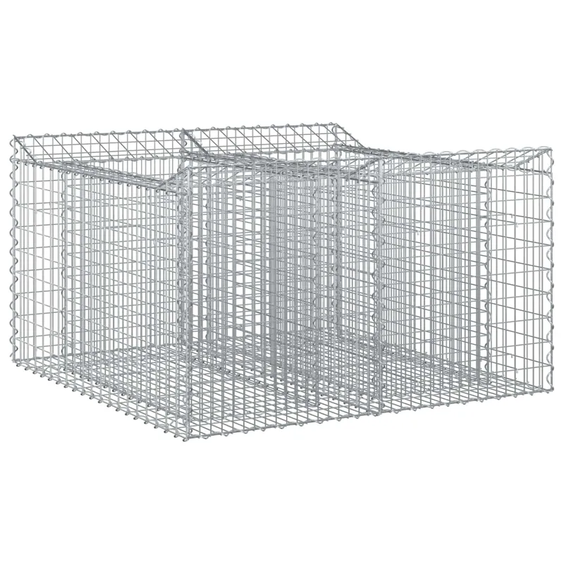 Gabioninė pakelta lova Sidabrinė