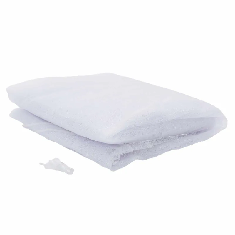 Uodų tinklas lovai 3 pcs 156 akies Balta Ø56 x 220 cm