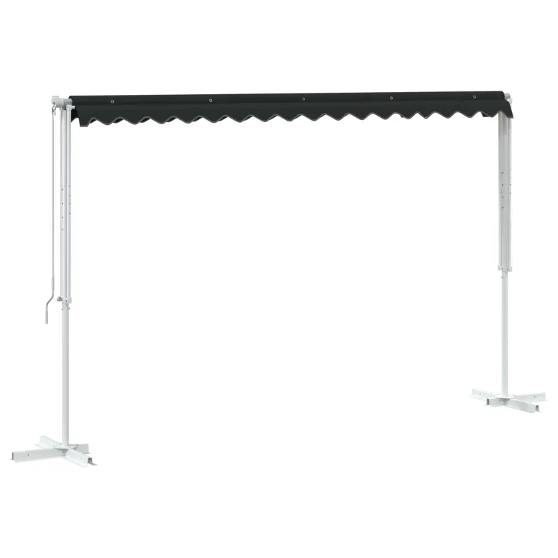 Atvira markizė 4 × 3 m Poliesteris Antracito