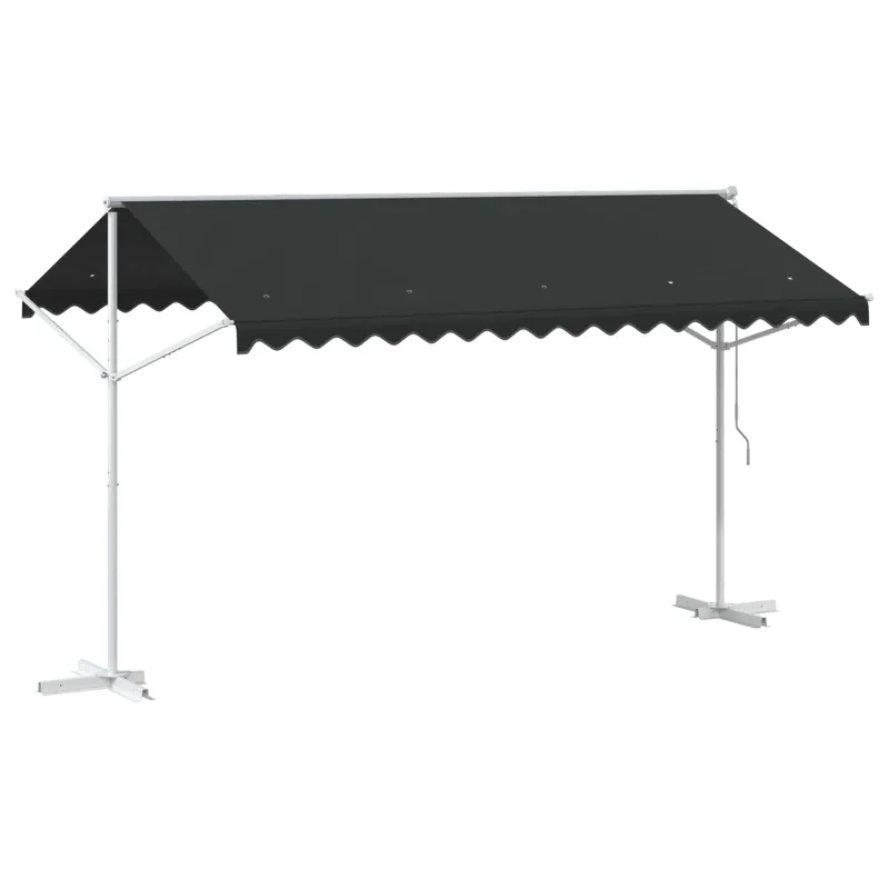 Atvira markizė 4 × 3 m Poliesteris Antracito