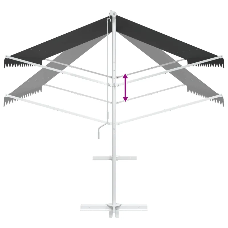 Atvira markizė 4 × 3 m Poliesteris Antracito