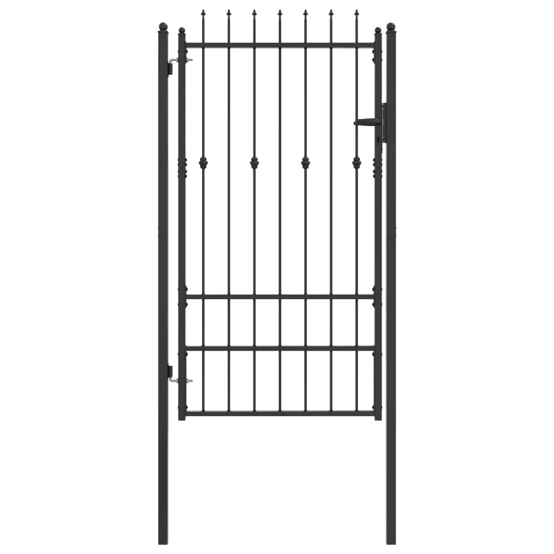Tvora vartai HORST 100 x 175 cm Metalas Juoda Užrakintas