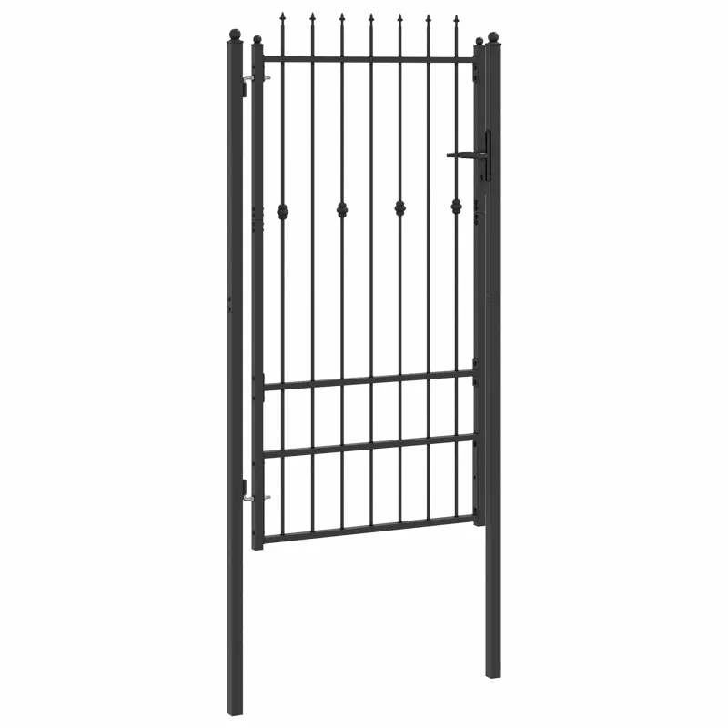 Tvora vartai HORST 100 x 175 cm Metalas Juoda Užrakintas