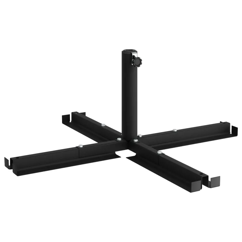 Parasol bazės kryžminis rėmas Juodas Plienas for 25–50 mm Pole