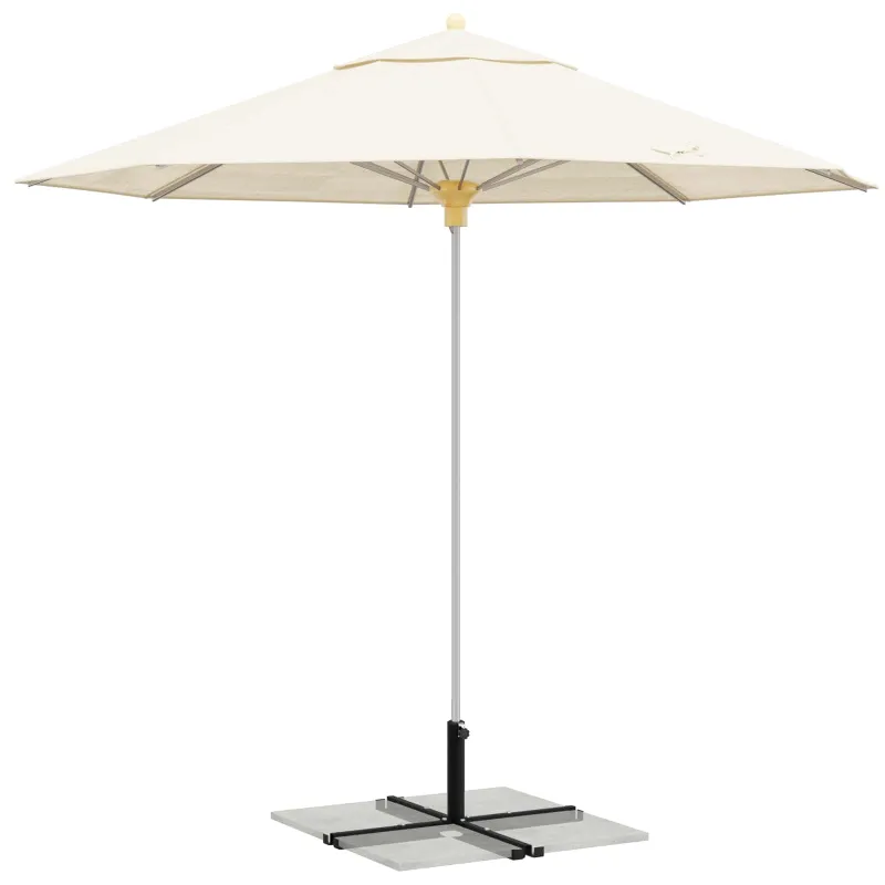 Parasol bazės kryžminis rėmas Juodas Plienas for 25–50 mm Pole