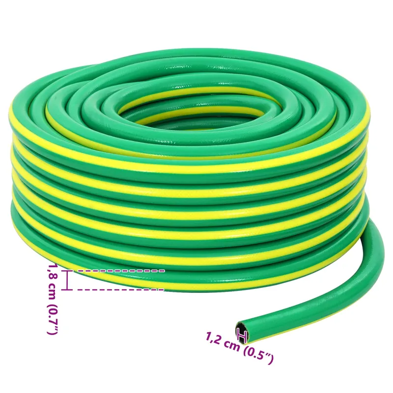 Sodo žarna 5 sluoksnių Žalia ir geltona 1 / 2'' 10 m PVC