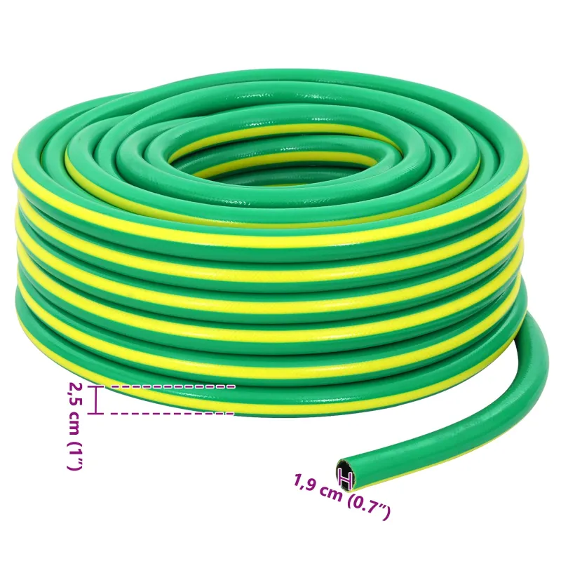 Sodo žarna 5 sluoksnių Žalia ir geltona 3 / 4" 10 m PVC