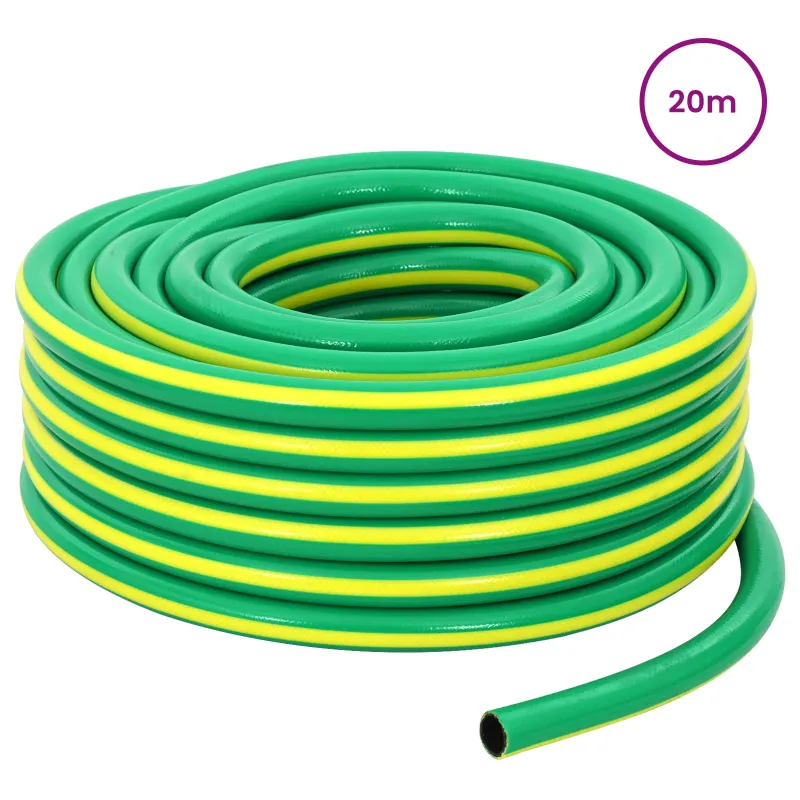 Sodo žarna 5 sluoksnių Žalia ir geltona 1" 20 m PVC
