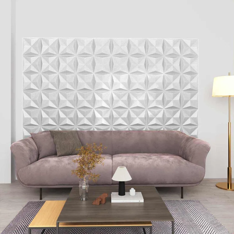 Sienų plokštės 24 pcs Origami Baltas 50 x 50 cm XPS Putplastis