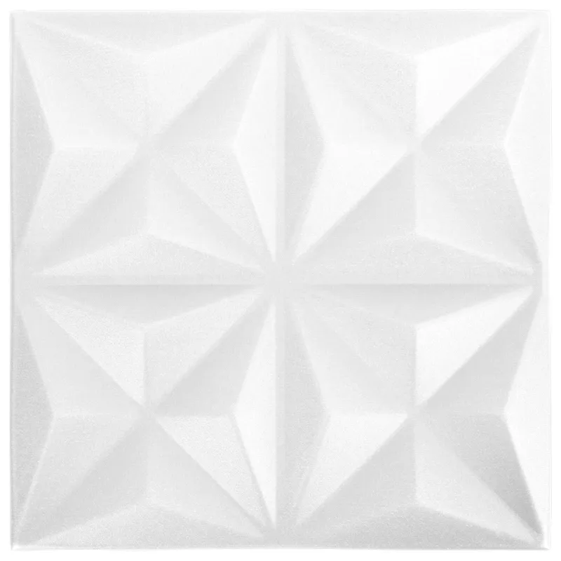 Sienų plokštės 24 pcs Origami Baltas 50 x 50 cm XPS Putplastis