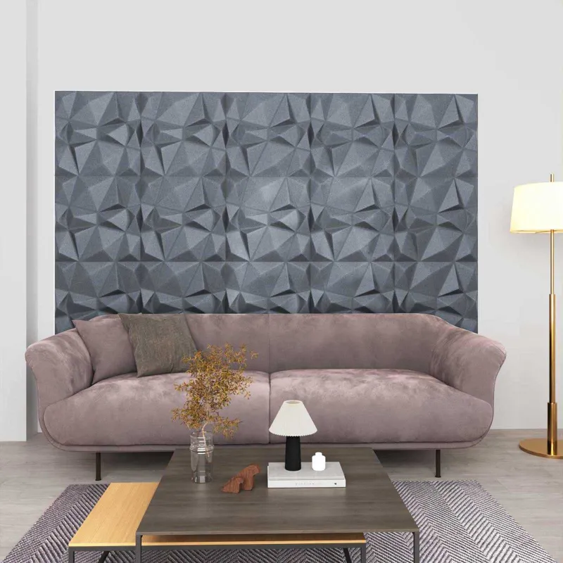 Sienų plokštės 48 pcs Diamond Pilkas 50 x 50 cm XPS Putplastis