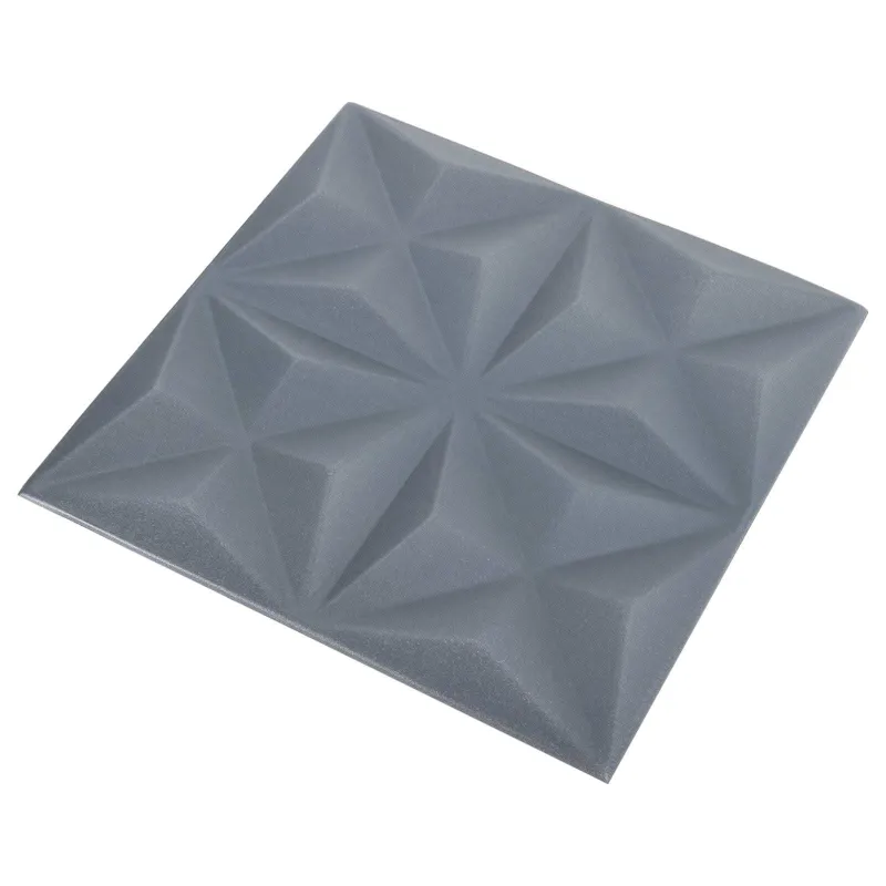 Sienų plokštės 24 pcs Origami Pilkas 50 x 50 cm XPS Putplastis