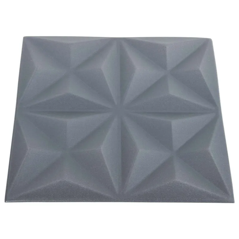 Sienų plokštės 48 pcs Origami Pilkas 50 x 50 cm XPS Putplastis