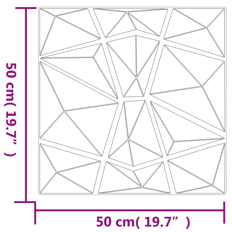 Sienų plokštės 24 pcs Žalia 50 x 50 cm XPS Putplastis