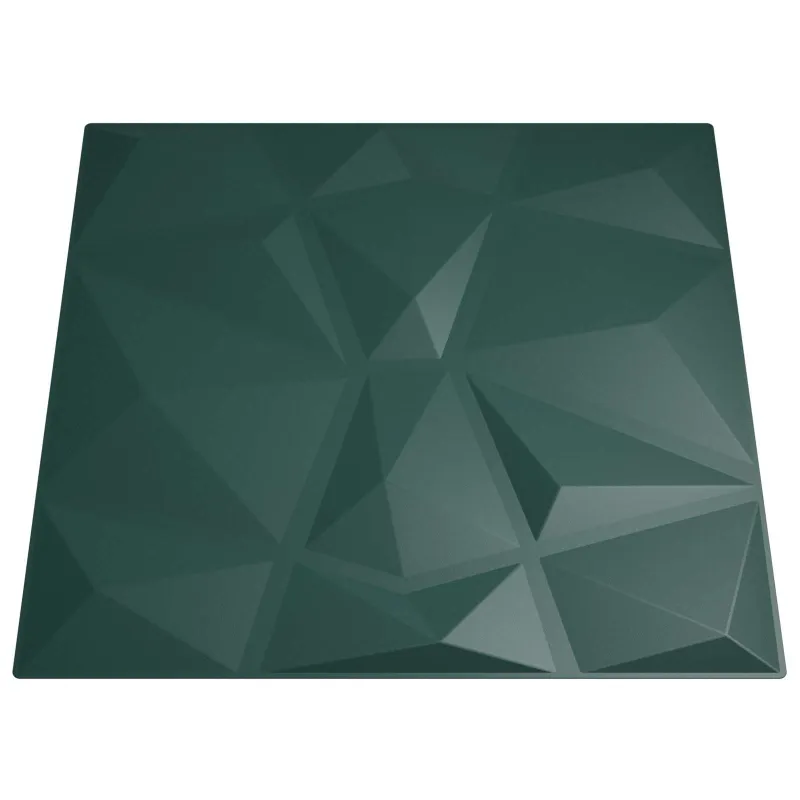 Sienų plokštės 48 pcs Žalia 50 x 50 cm XPS Putplastis
