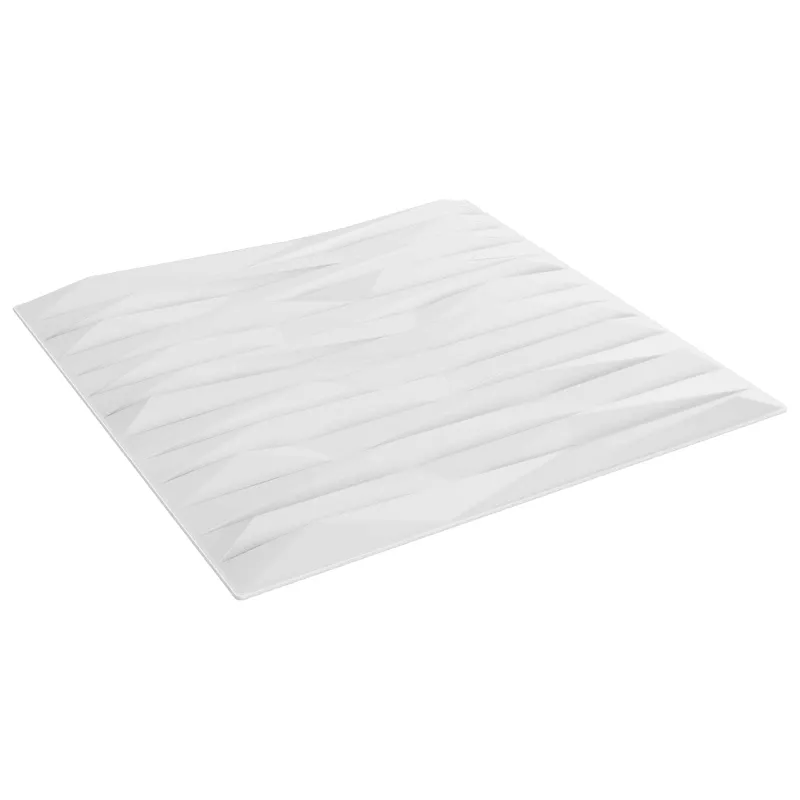 Sienų plokštės 24 pcs Baltas akmuo 50 x 50 cm XPS Putplastis