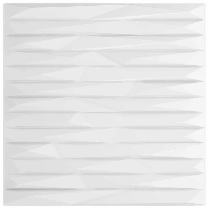 Sienų plokštės 24 pcs Baltas akmuo 50 x 50 cm XPS Putplastis