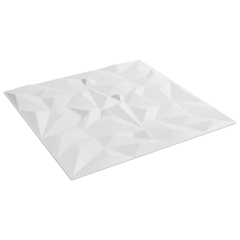 Sienų plokštės 48 pcs Balta 50 x 50 cm XPS Putplastis