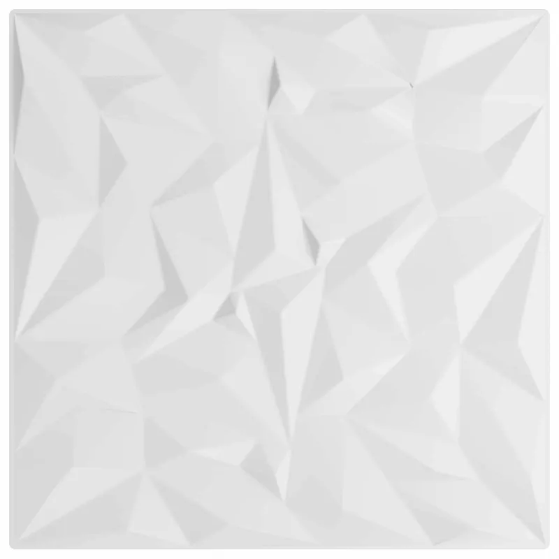 Sienų plokštės 48 pcs Balta 50 x 50 cm XPS Putplastis