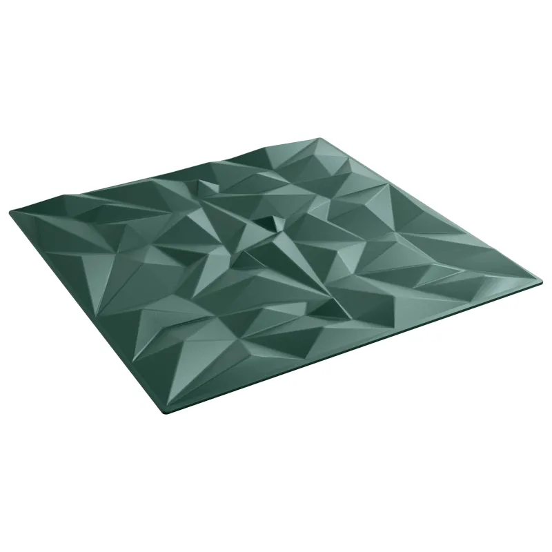Sienų plokštės 12 pcs Amethyst Žalias 50 x 50 cm XPS Putplastis