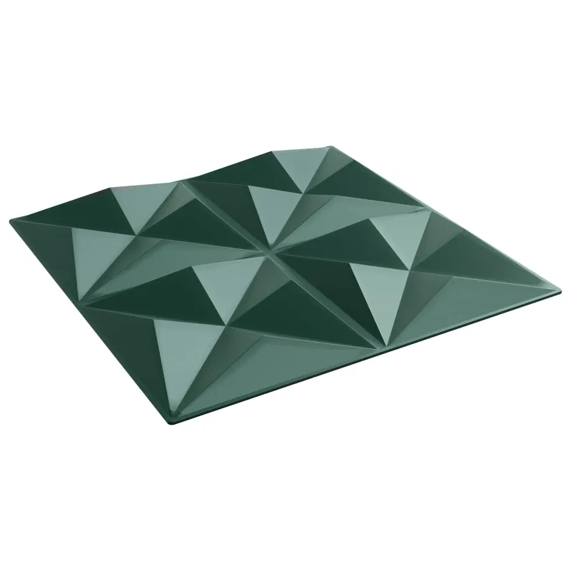Sienų plokštės 12 pcs Origami Žalias 50 x 50 cm XPS Putplastis
