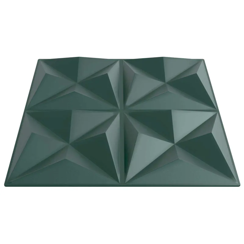 Sienų plokštės 48 pcs Origami Žalias 50 x 50 cm XPS Putplastis