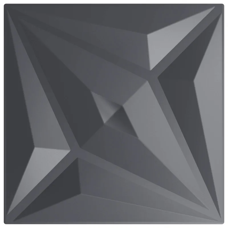 Sienų plokštės 12 pcs Star Pilkas 50 x 50 cm XPS Putplastis