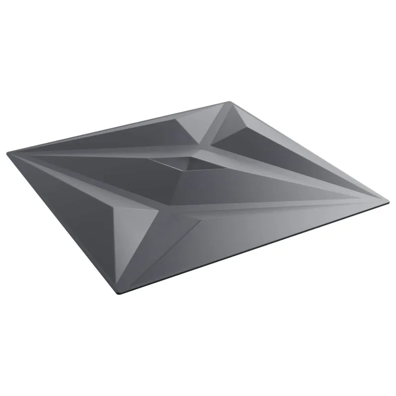 Sienų plokštės 48 pcs Star Pilkas 50 x 50 cm XPS Putplastis