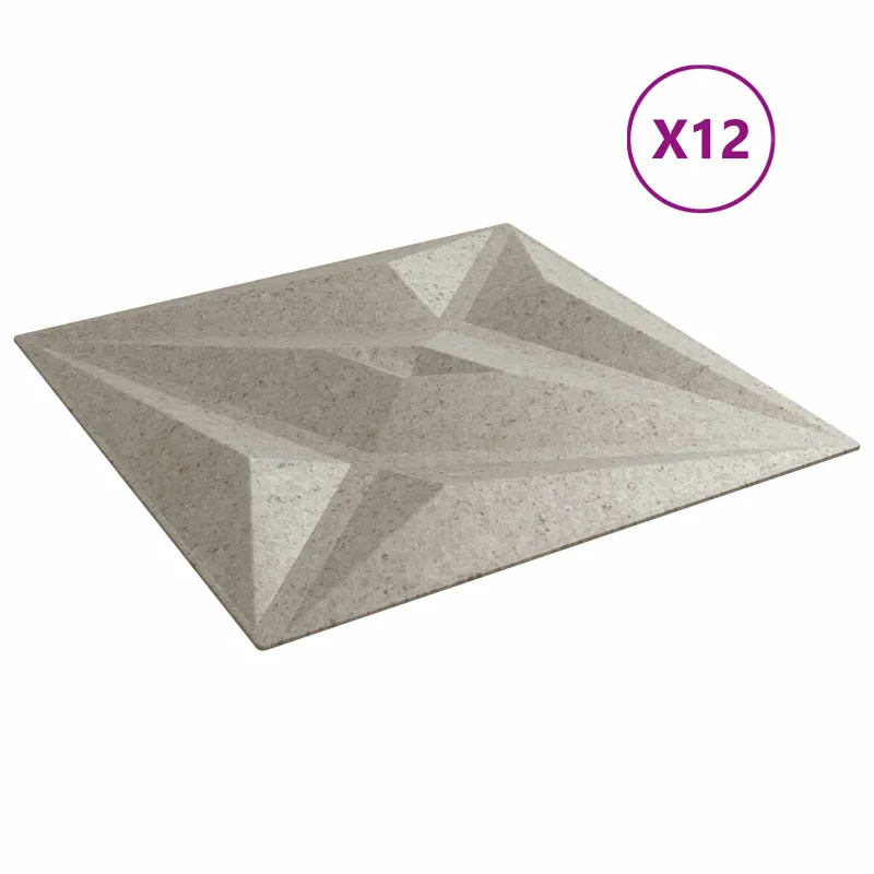 Sienų plokštės 12 pcs Star Beton 50 x 50 cm XPS Putplastis