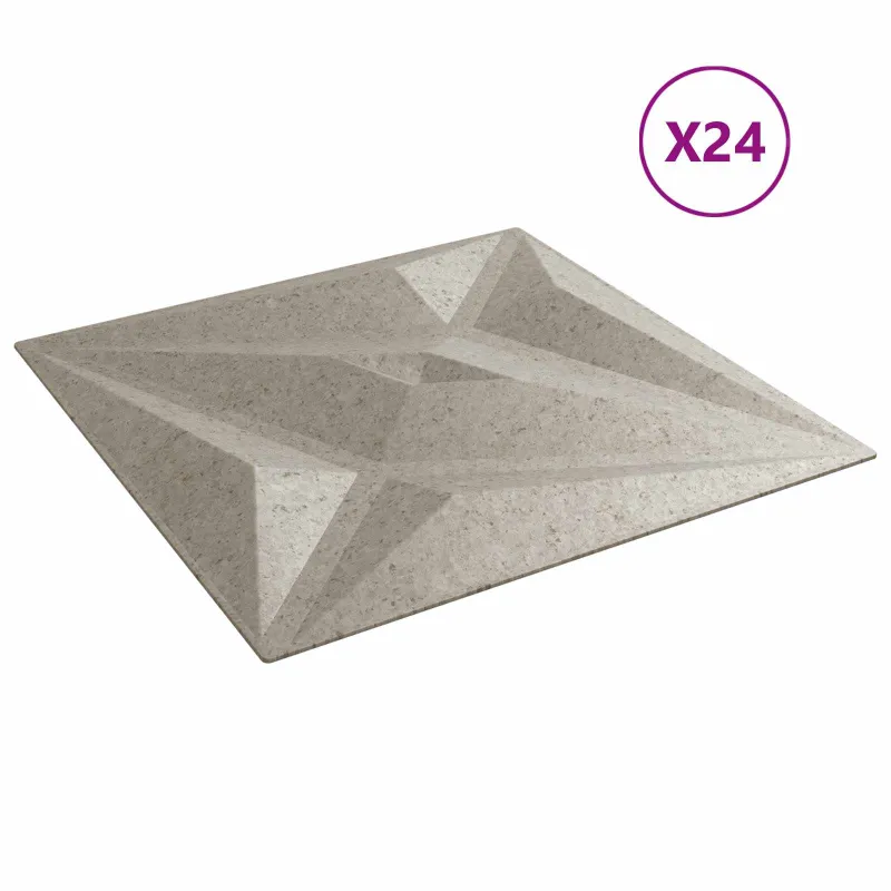 Sienų plokštės 24 pcs Star Beton 50 x 50 cm XPS Putplastis