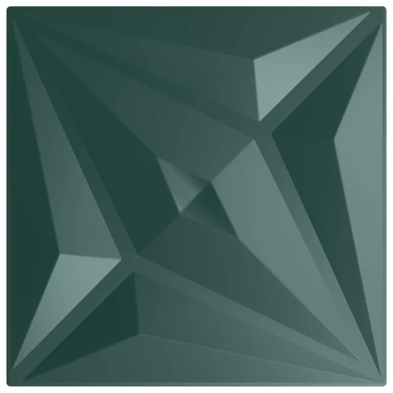 Sienų plokštės 12 pcs Star Žalias 50 x 50 cm XPS Putplastis